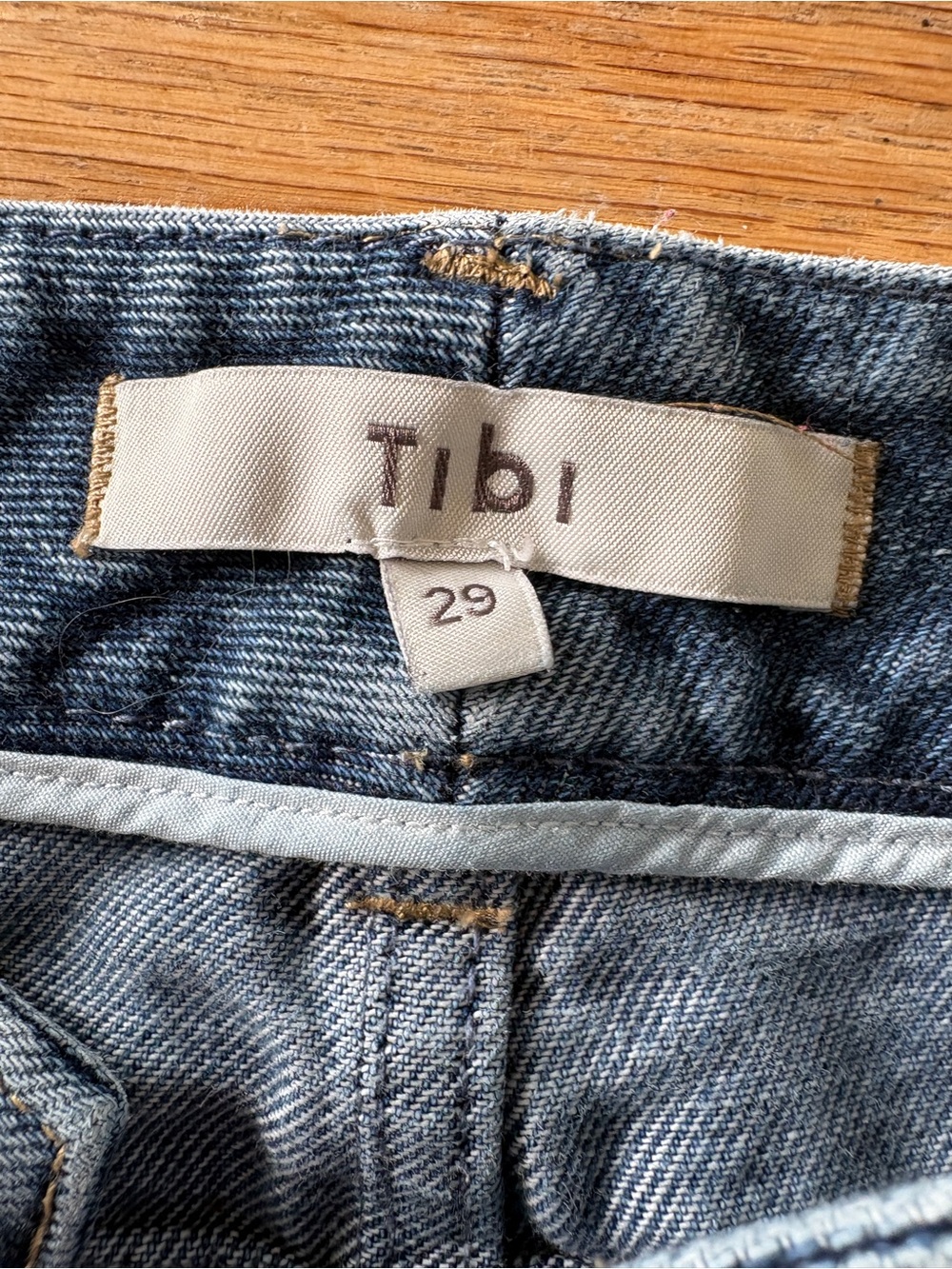 Tibi Medium Blue Asymmetric Pocket Jeans - Picture 4 of 8